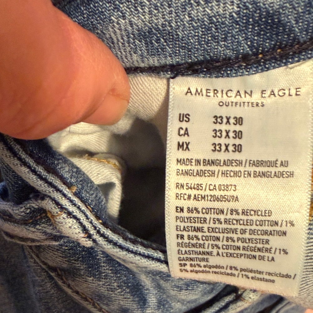 American Eagle Outfitters Light Blue Ripped Skinny Jeans - Picture 4 of 4